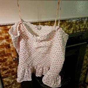 American Eagle Floral Smocked Cami, XXL